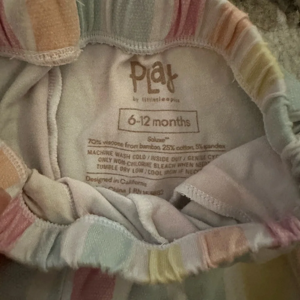 Little Sleepies Pastel Stripe Ruffle Bloomers